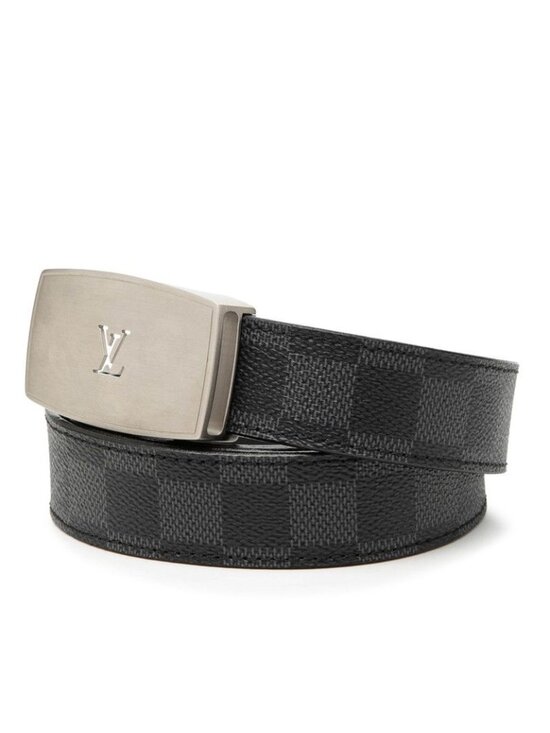Louis Vuitton Damier Graphite Ceinture LV Cut 110 44 Black Leather Belt main image 6